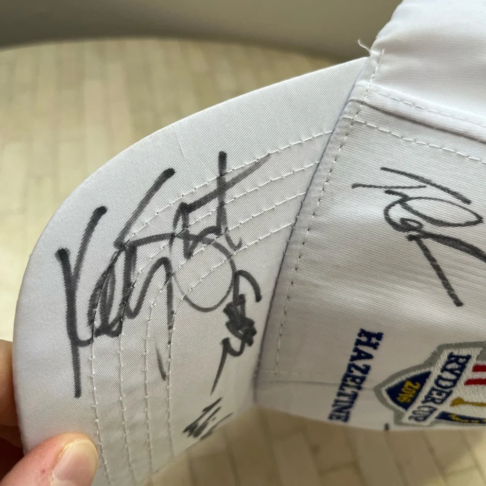 Ryder Cup 2016 Hazeltine Signed Cap Jordan Spieth, Tom Lehmann, etc